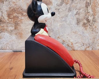 ヴィンテージ ディズニー ミッキーマウス 電話 固定電話 プッシュ