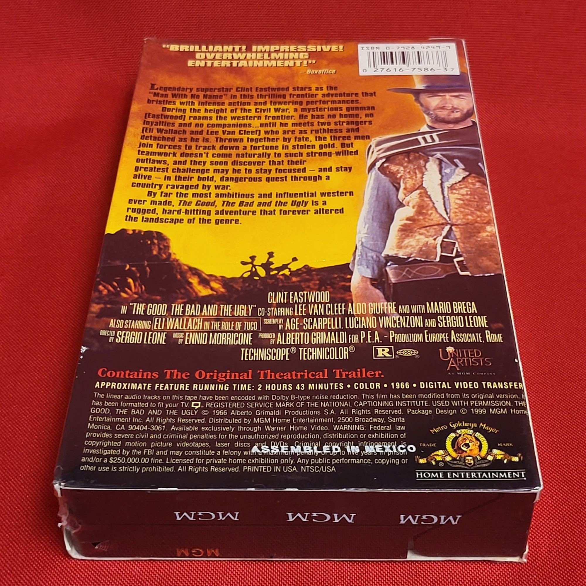 The Good the Bad and the Ugly VHS New Sealed Clint Eastwood The Good the Bad and the Ugly VHS New Sealed Clint Eastwood