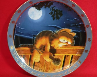 Garfield Collector Plate Dear Diary Series What A Night 1990