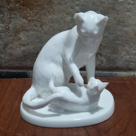 未使用】Noritake ボーンチャイナ 猫の置物 アラベスク【新品】 未使用