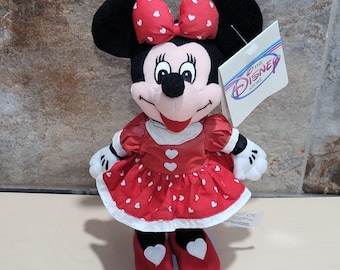 Vintage Disney Valentine Minnie Mouse Bean Bag Plush