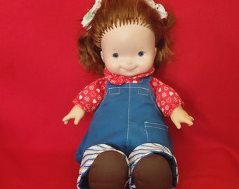 Vintage Fischer Price  Audrey Doll Red Head Overalls 1973