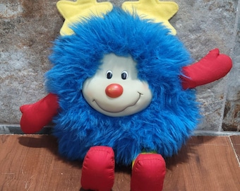Vintage Rainbow Brite Champ Sprite Plushie Buddy Blue 1983