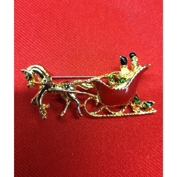 Christmas Pin Brooch Set of 2  Christmas Santa & … - image 7