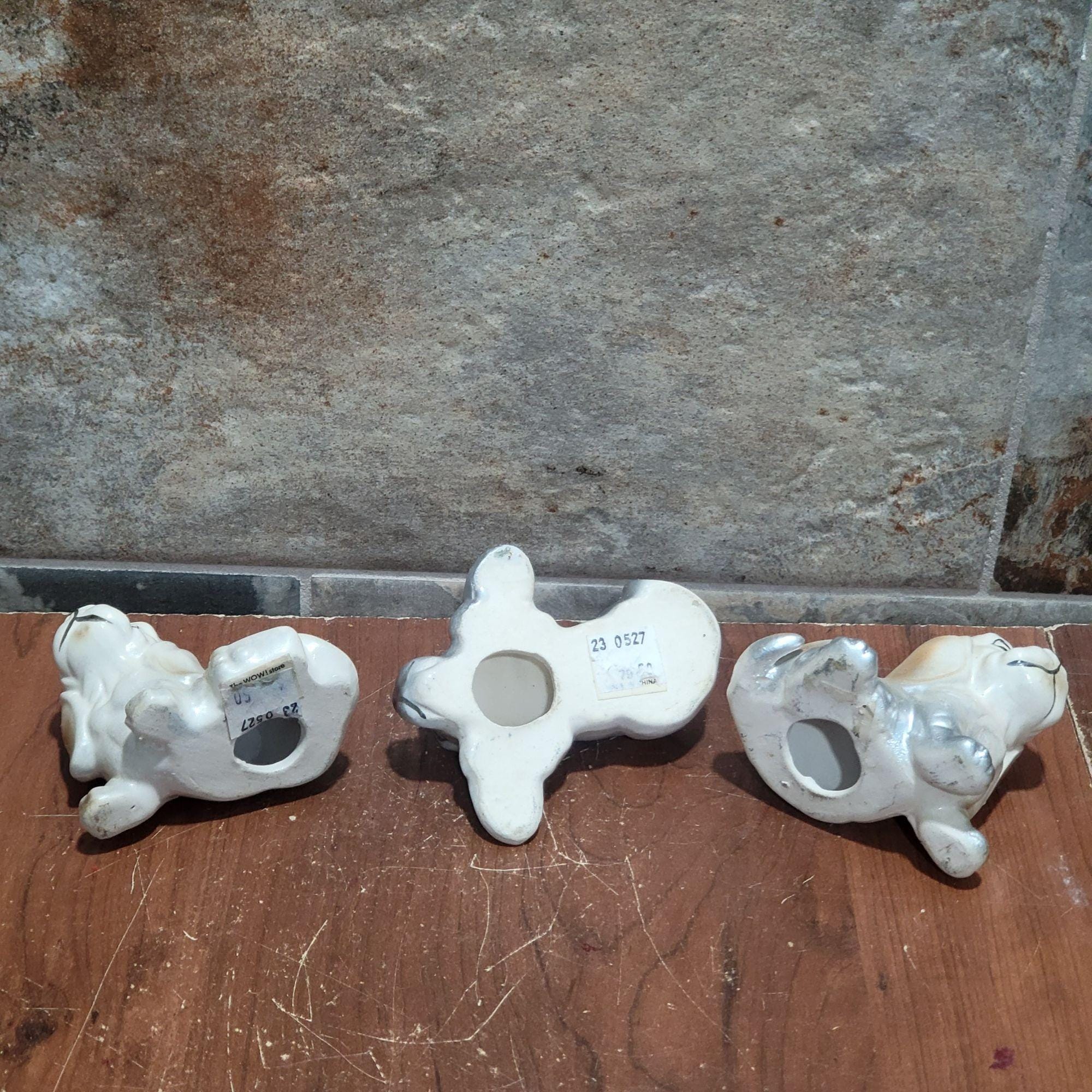ヴィンテージ磁器製バセットハウンド犬の置物 3体セット - Etsy 日本