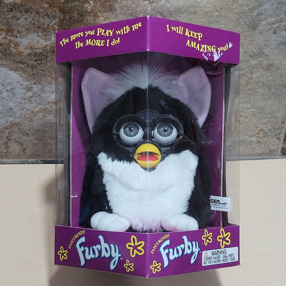 Vintage Black White Furby Tiger Electronic Robotic Toy 1998 - Etsy