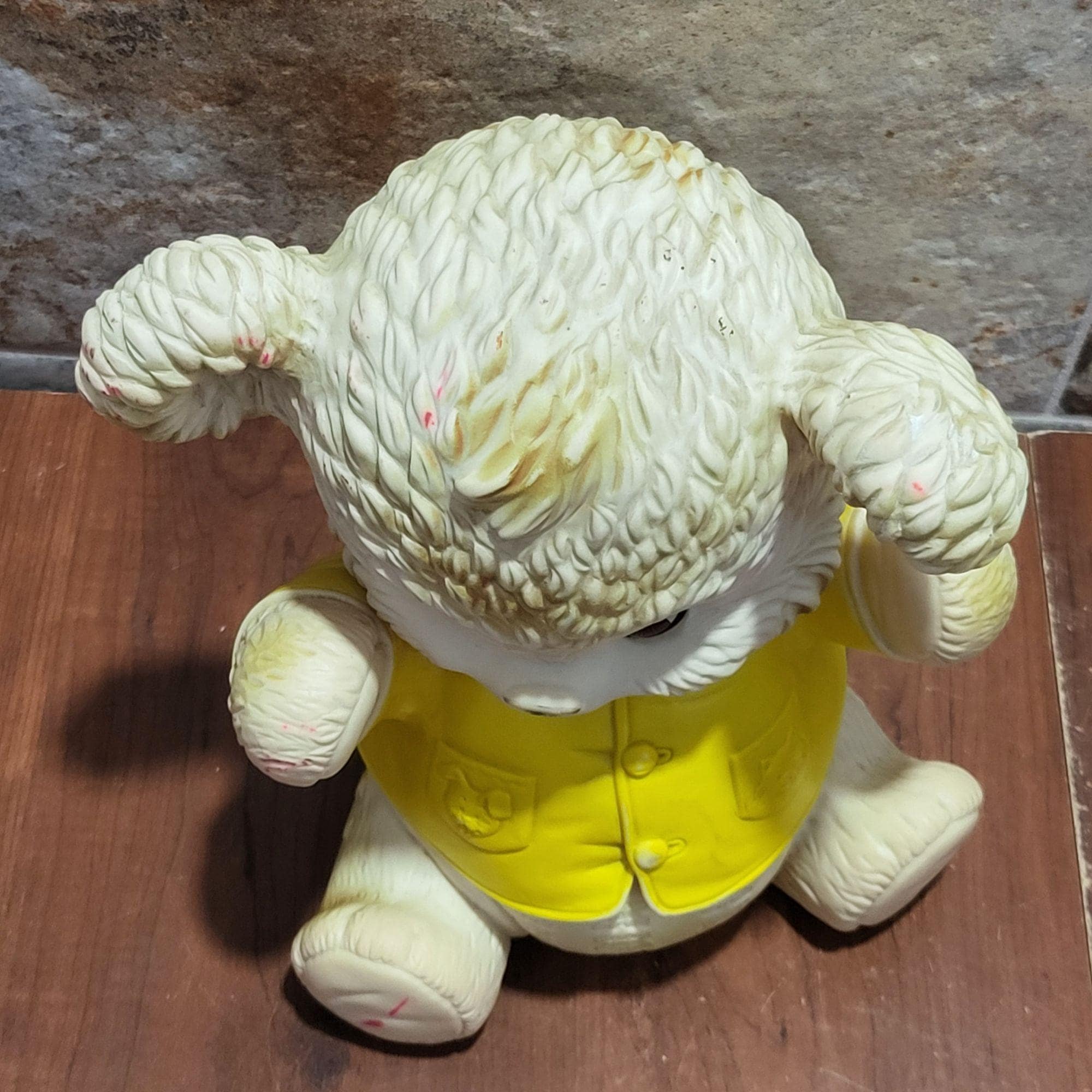 Vintage Edward Mobley Arrow Rubber Squeaker Bear Sleeping Eyes