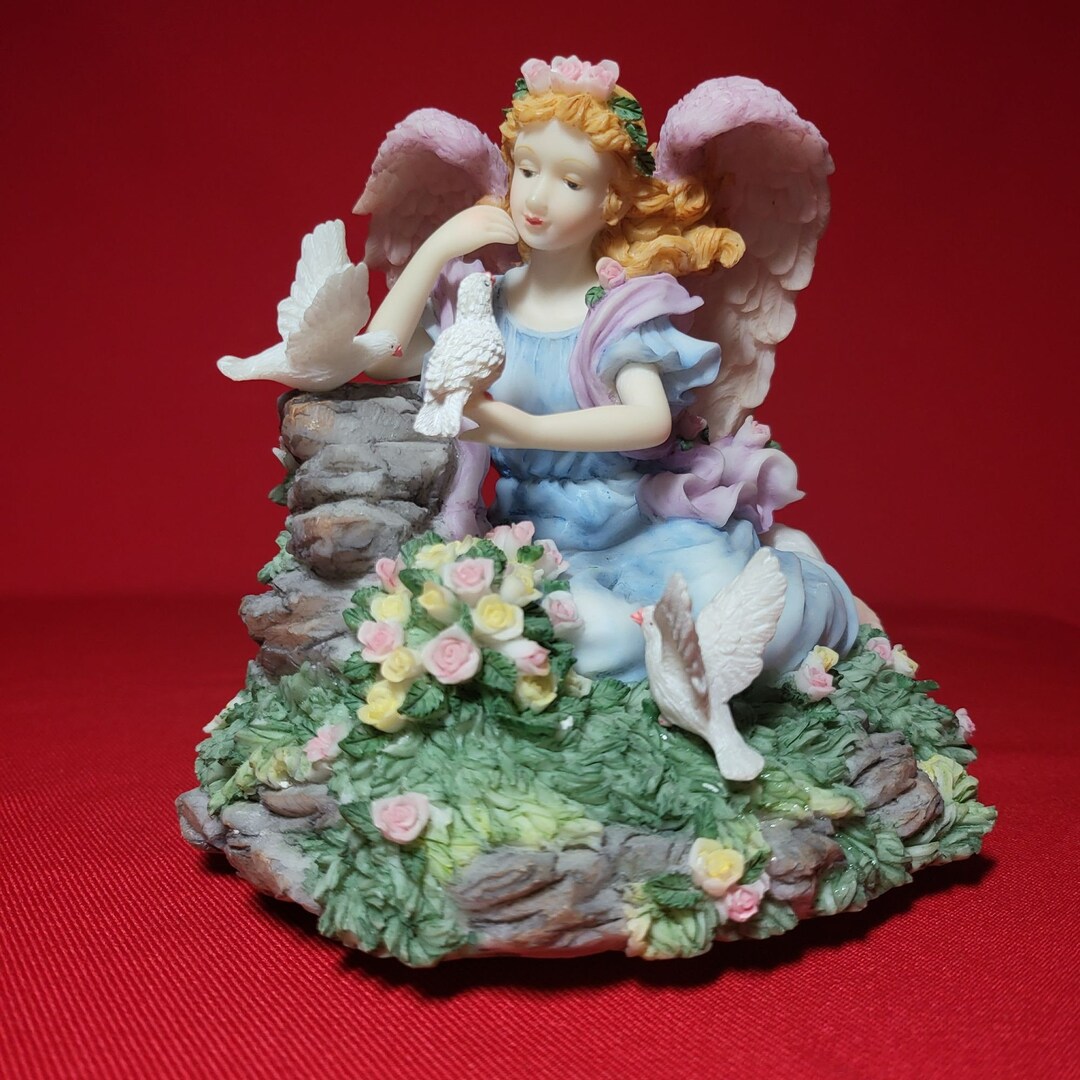 Vintage Angel Music Box Plays Close to You Etsy