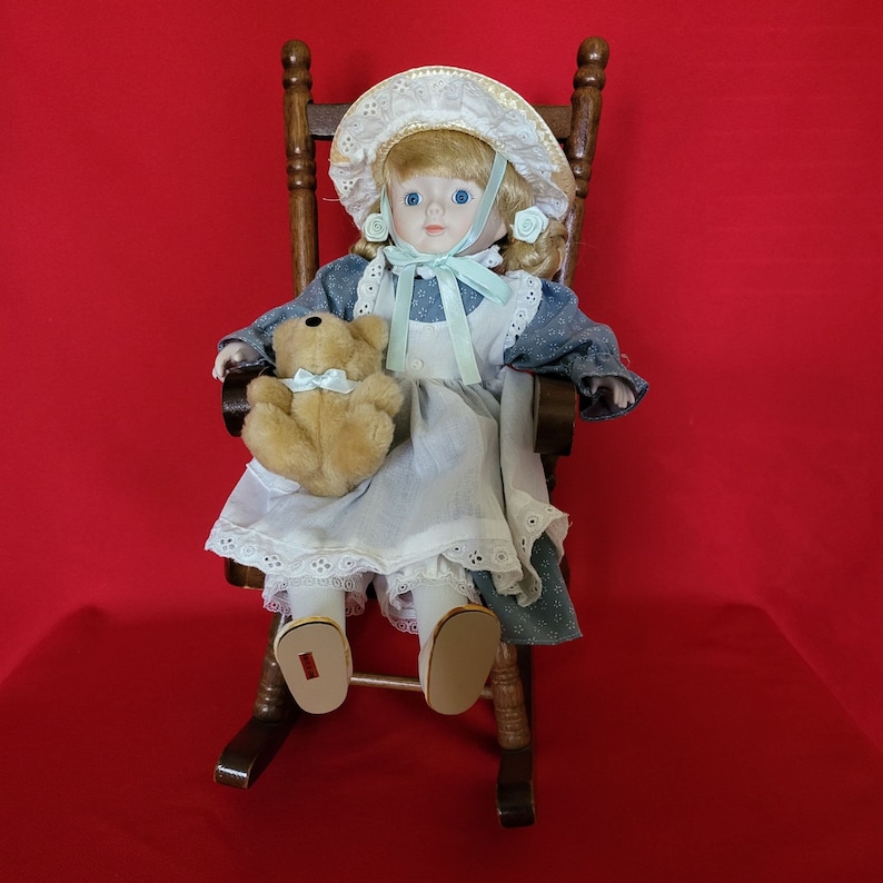 Vintage House of Lloyd Heirloom Country Porcelain Doll Sitting Etsy