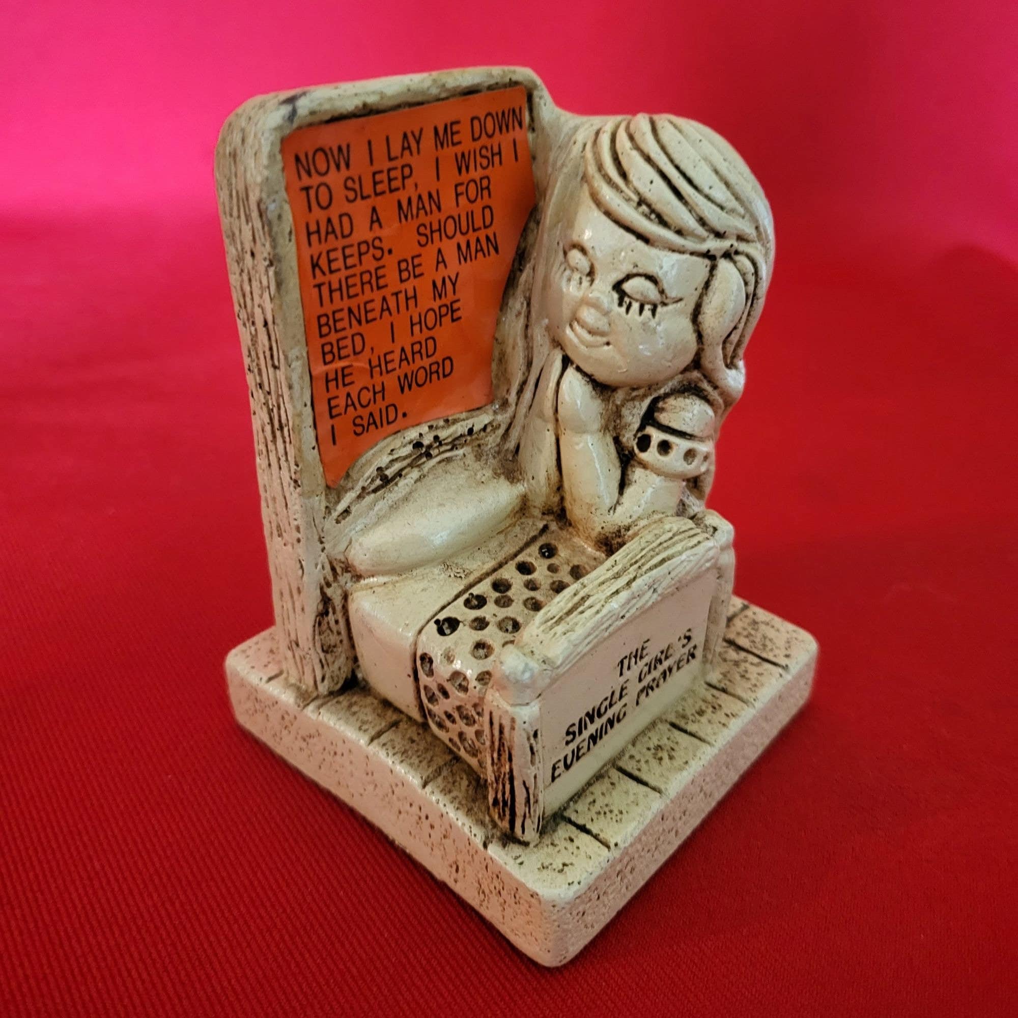 Vintage Paula Statue Figurine Man for Keeps Single Girls Prayer 1970s