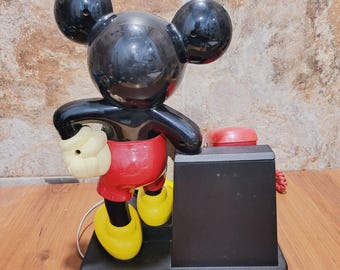 ヴィンテージ ディズニー ミッキーマウス 電話 固定電話 プッシュ