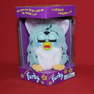 VTG Electronic Furby Grey With Pink Model 70-800 Tiger 1998 NIB