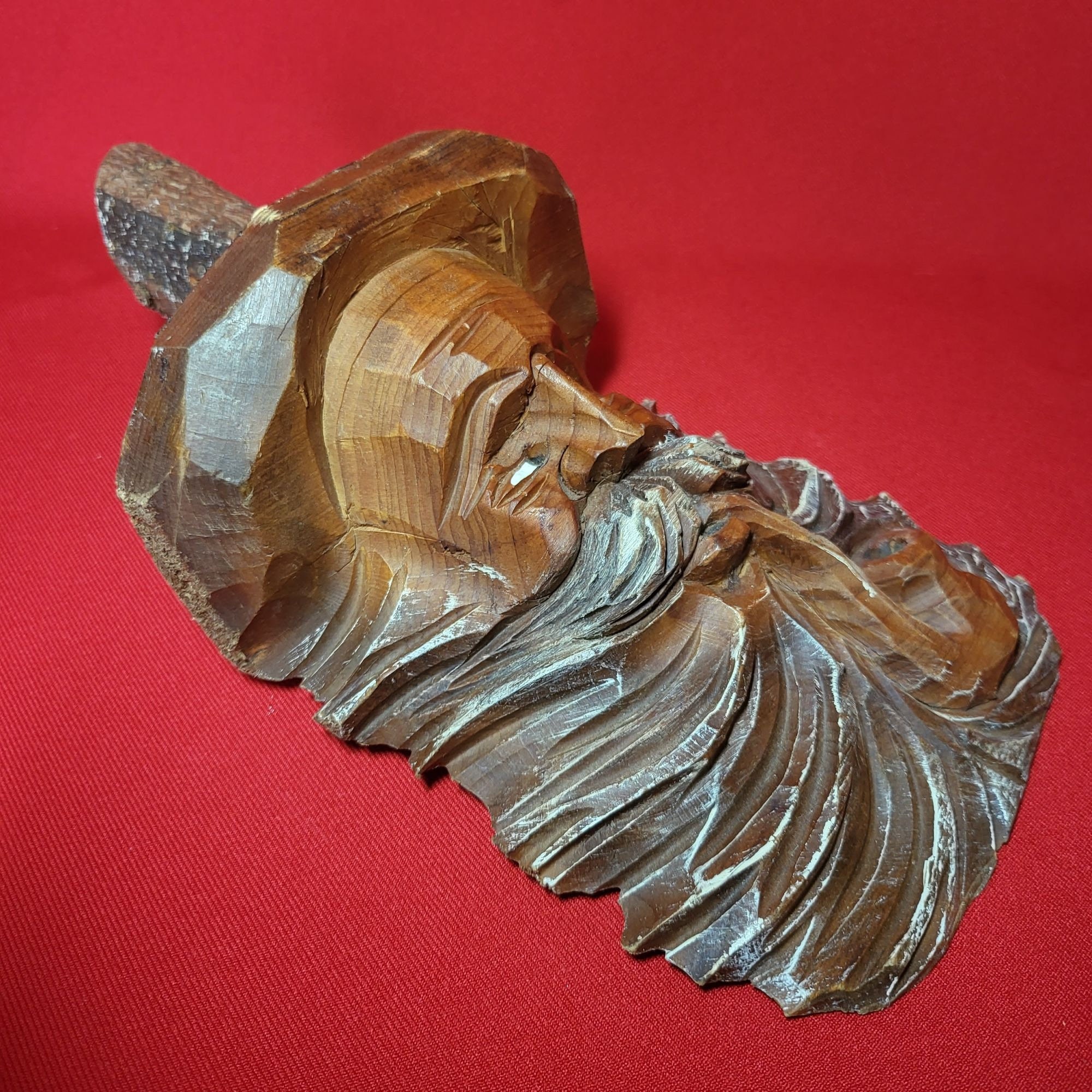Vintage Wooden Carved Old Man Beard Head Bust Hillbilly Wall Hanger - Etsy