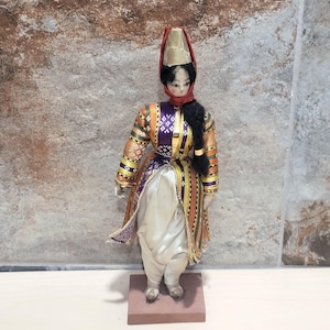Vintage Handcrafted Souvenir Turkish Doll Traditional Attire
