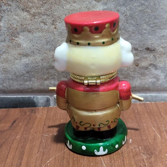 Porcelain Drummer Nutcracker Trinket Box - image 2