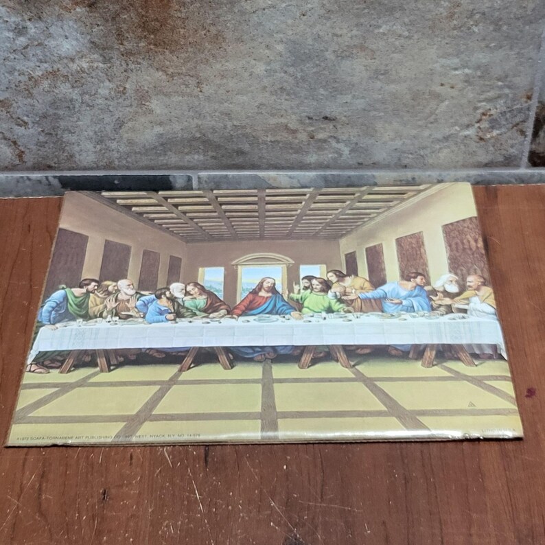 Vintage Unframed Art Print Leonardo Da Vincis the Last Supper 8 X 10 ...