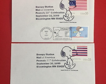 First Day Issue FDC Peanuts Themed Herdenkingsenveloppen Stempelcache