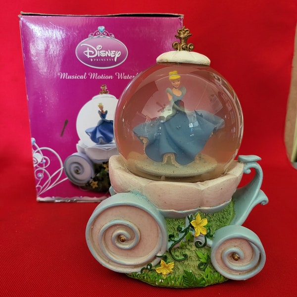 Disney Princess Cinderella Musical Snow Globe Motion Waterball