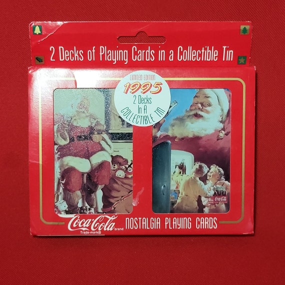 Coca Cola Nostalgia Playing Cards 2 Decks in a Collectible Tin