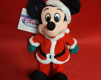 Santa Mickey Mini Bean Bag The Disney Store