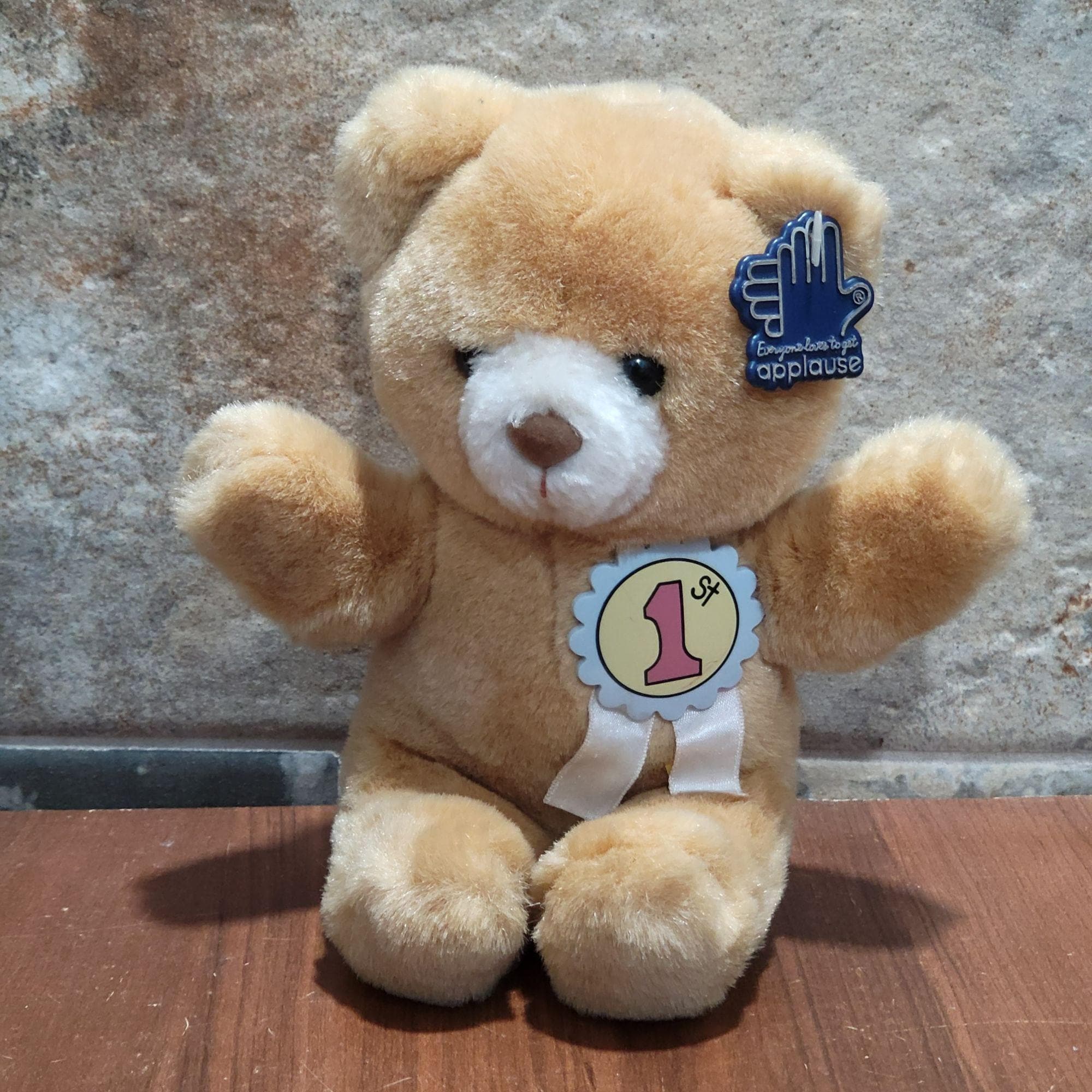 Vintage Teddy Bear With Brown Ribbon - Etsy