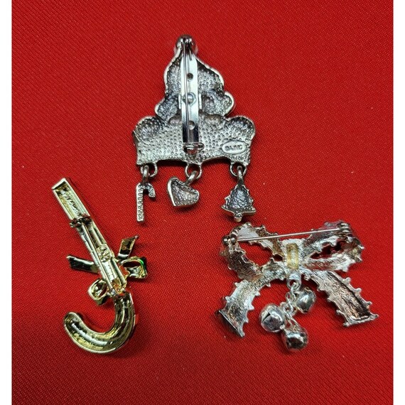 Christmas Pins Brooch Set of 3 Christmas Santa Ti… - image 5