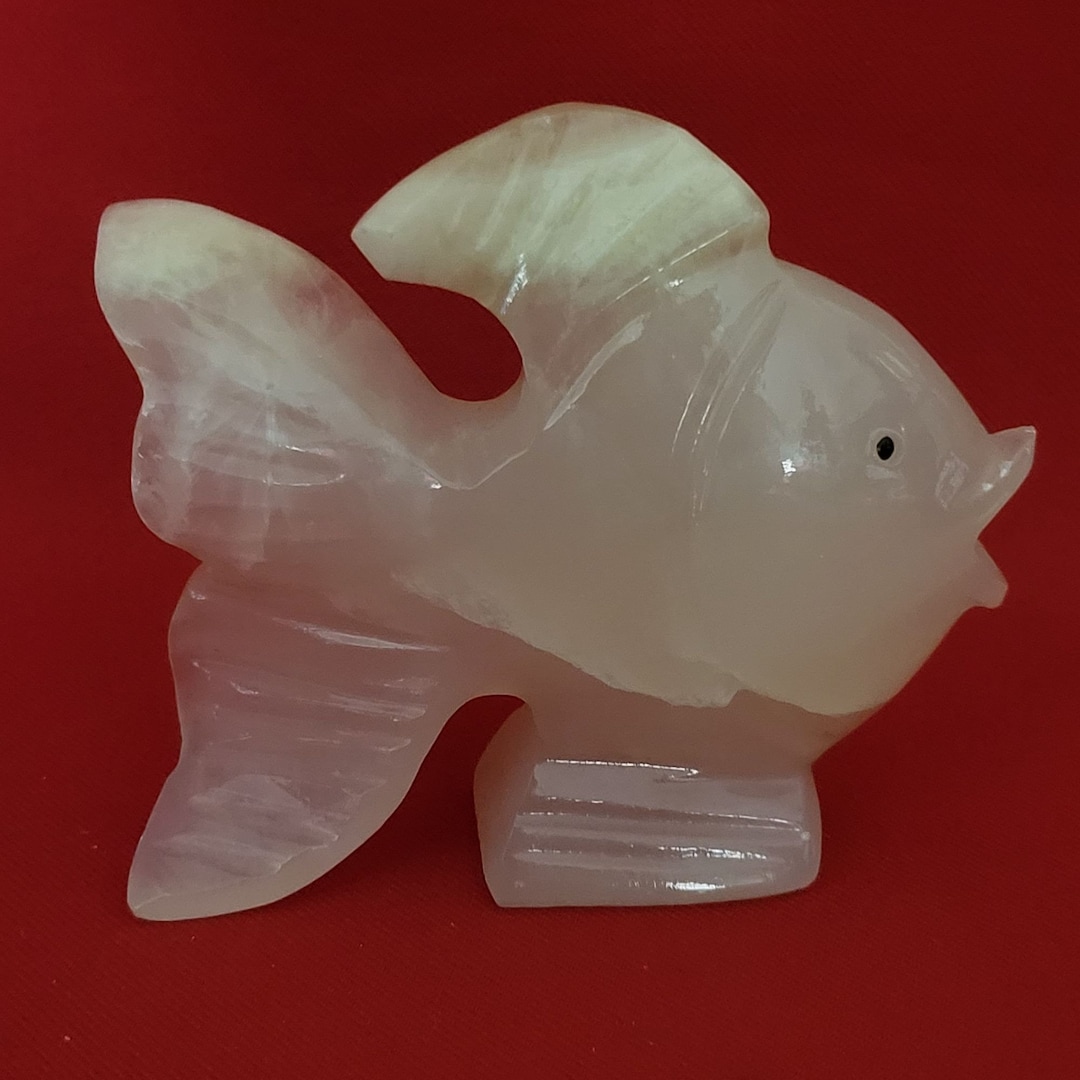 VTG オニキス 魚 彫刻 石 装飾 置物 - Etsy 日本