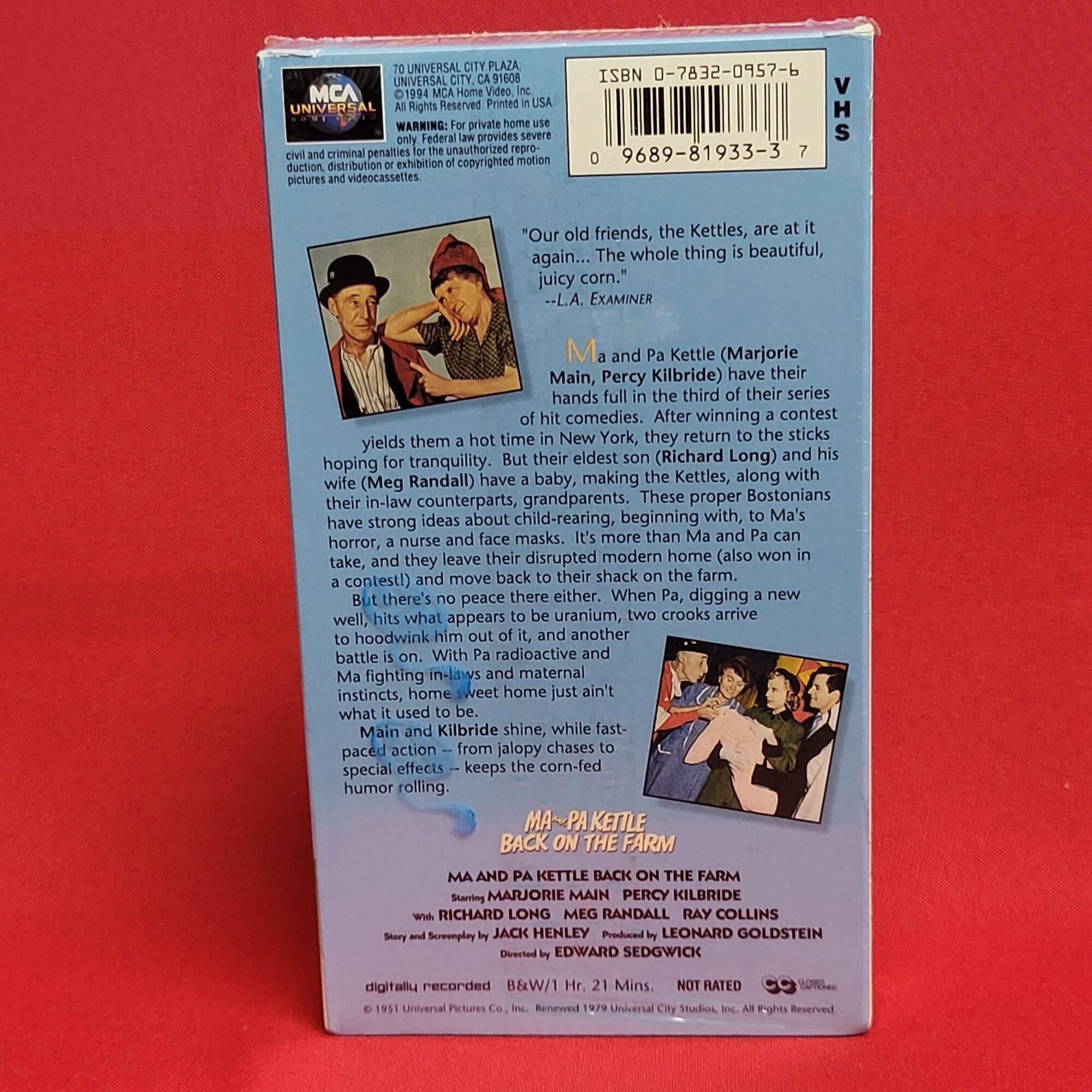 Ma & Pa Kettle Back on the Farm 1994 VHS New Sealed - Etsy