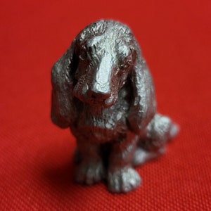 Vintage Spoontiques 349 Pewter Miniature Cocker Spaniel Dog Figure 1983