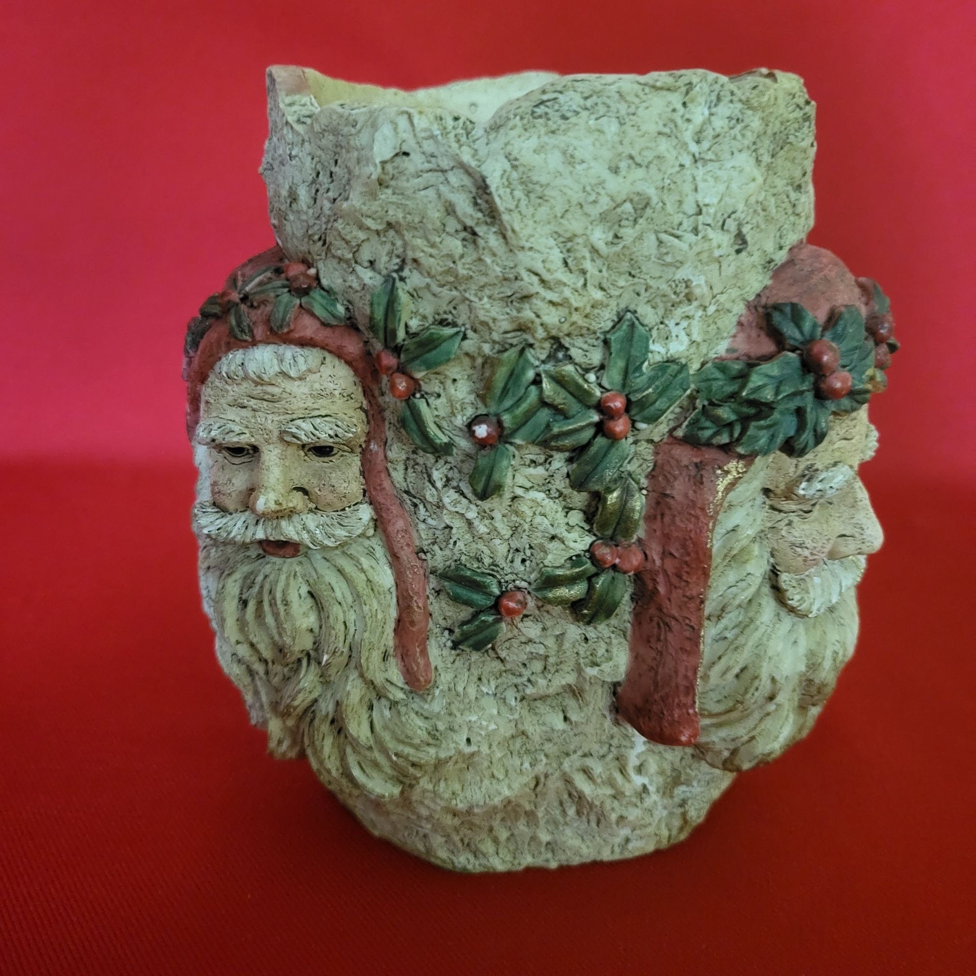 Vintage Candle Holder House of Lloyd Santa Father Resin 1995 Etsy