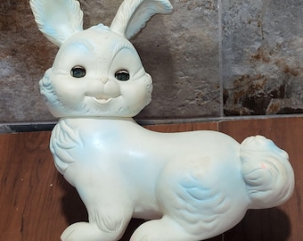 Edward Mobley Bunny Squeak Toy, Pinkie the Rabbit Vintage Rubber
