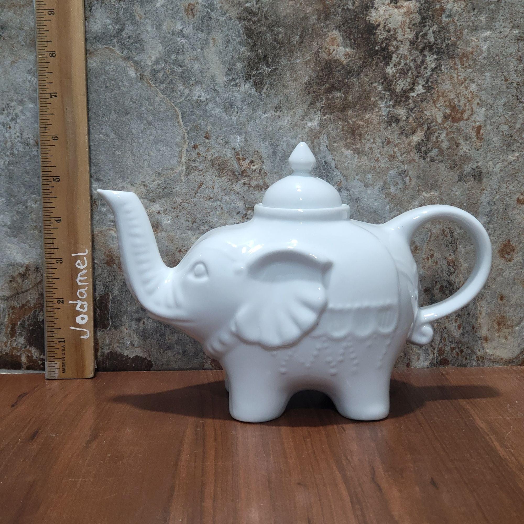 Théière Céramique éléphant – Thème Jungle, Colorée, Déco Originale