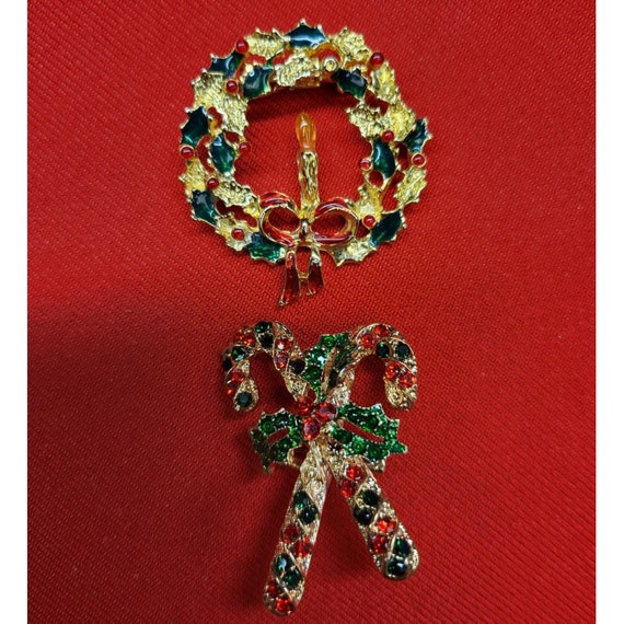 Christmas Pin Brooch Set of 2 Christmas Candy Can… - image 4