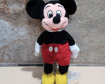 Vintage Disney Mini Bean Bag Mickey Mouse Plush Toy Stuffed Toy