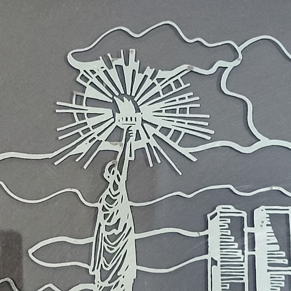 USDビンテージ1977★スターリングシルバー製★ロンドン★シルエットアート New York Sterling Silver Silhouette Franklin Mint William Ressler