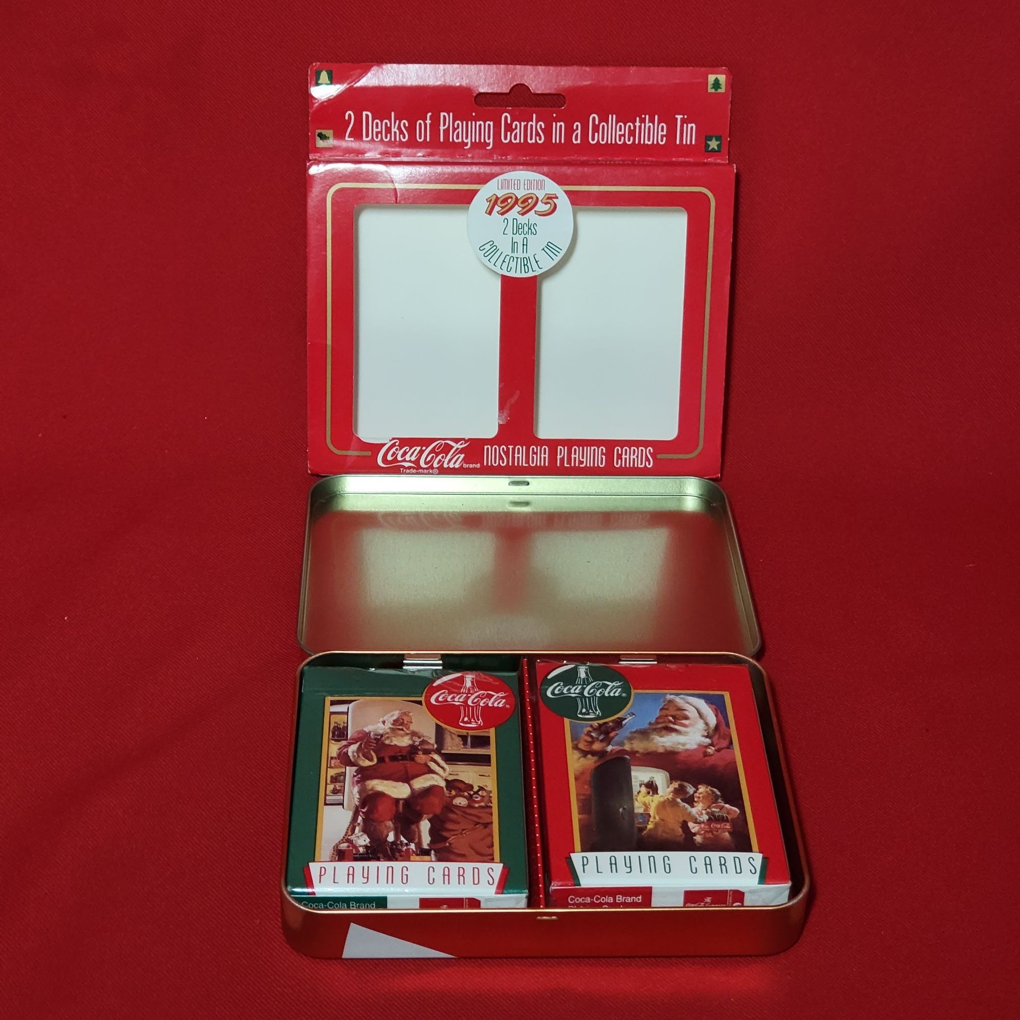 Coca Cola Nostalgia Playing Cards 2 Decks in a Collectible