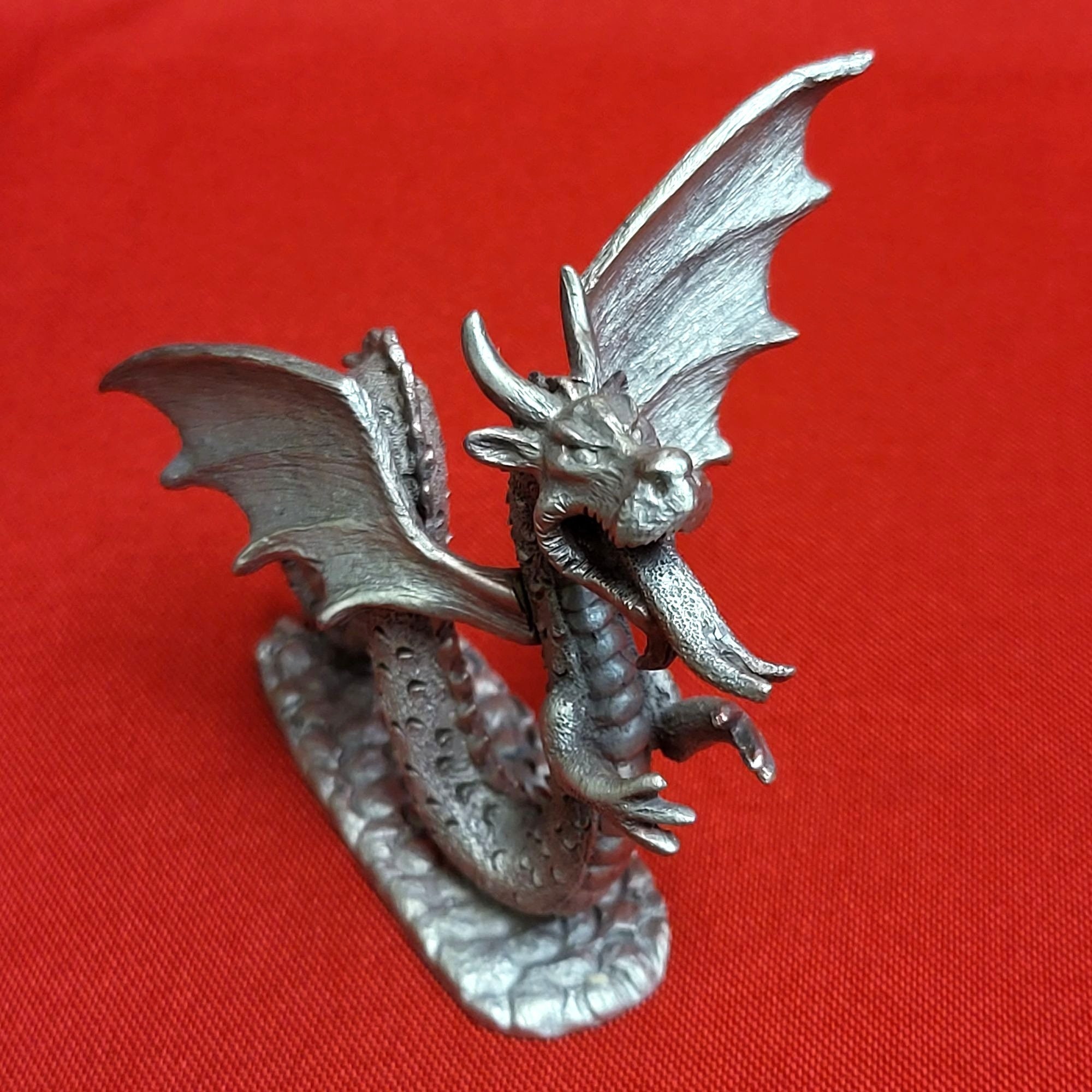 Vintage Spoontiques 606 Pewter Miniature Winged Dragon 1986 - Etsy