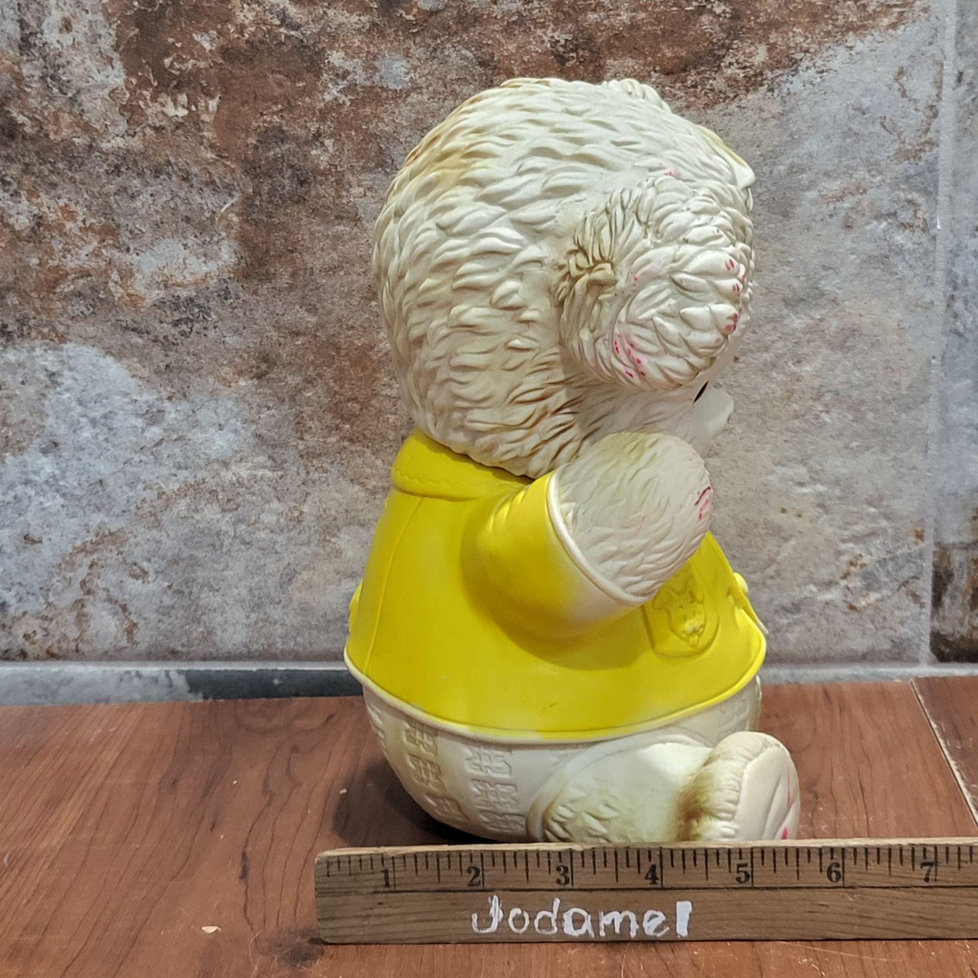 Vintage Edward Mobley Arrow Rubber Squeaker Bear Sleeping Eyes