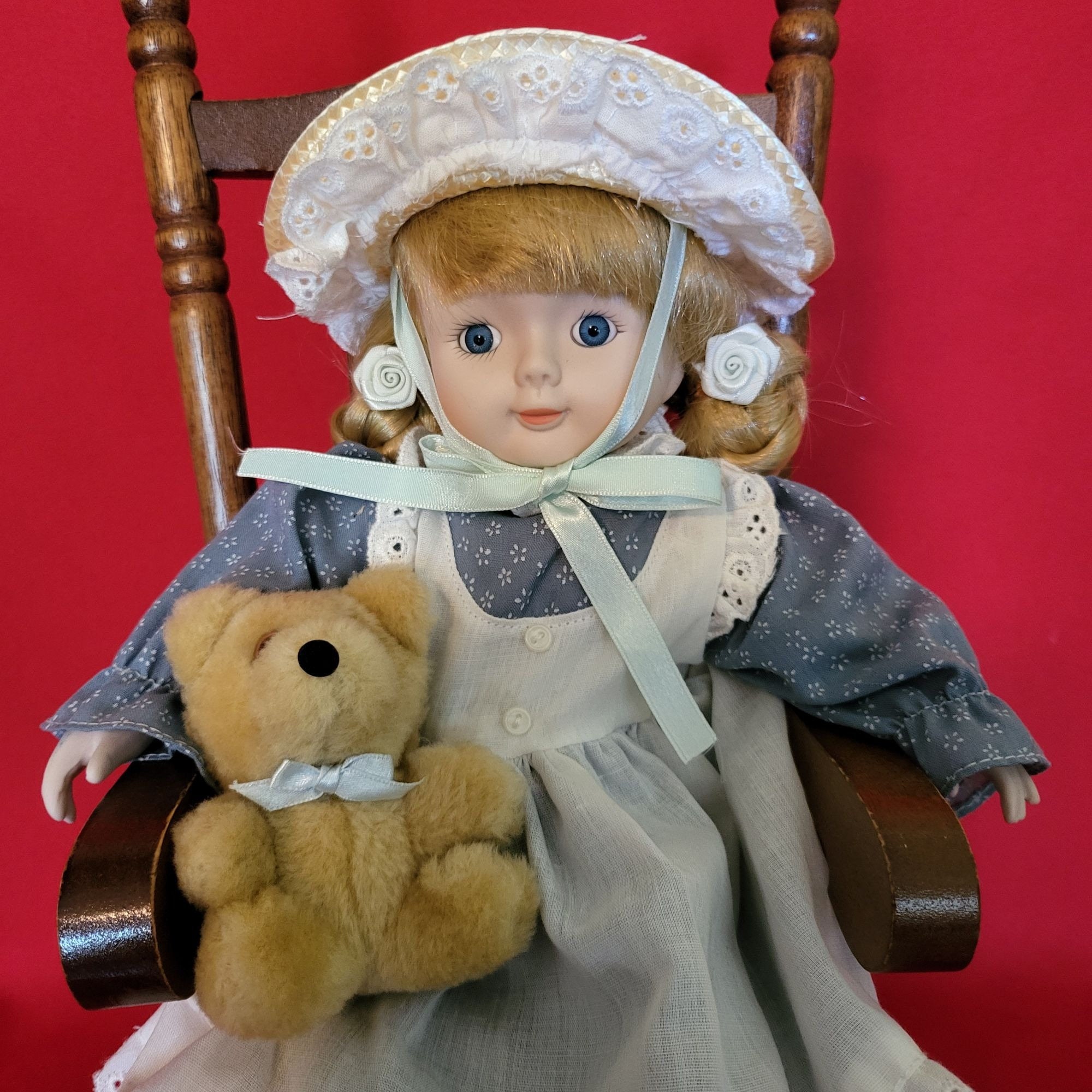 Vintage House of Lloyd Heirloom Country Porcelain Doll Sitting Etsy