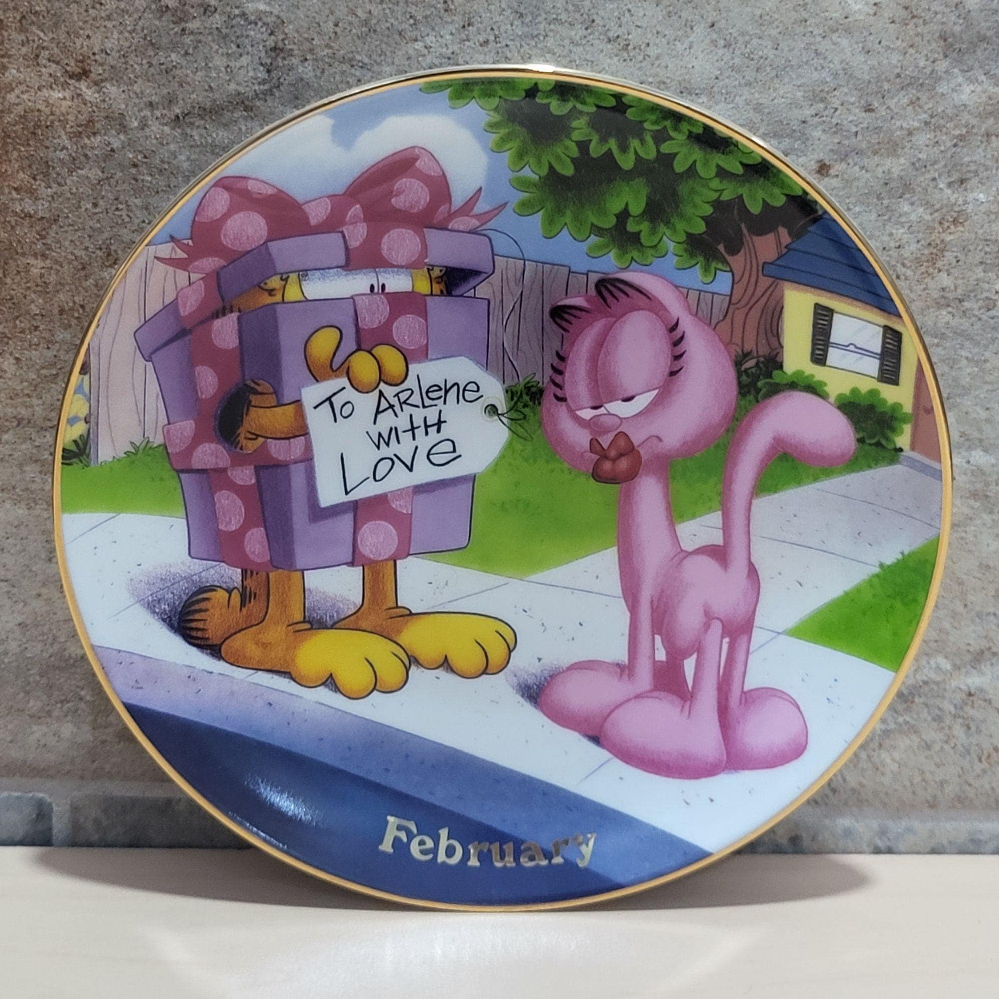 Garfield Calendar February Plate Jim Davis Plate No A 1444 Danbury