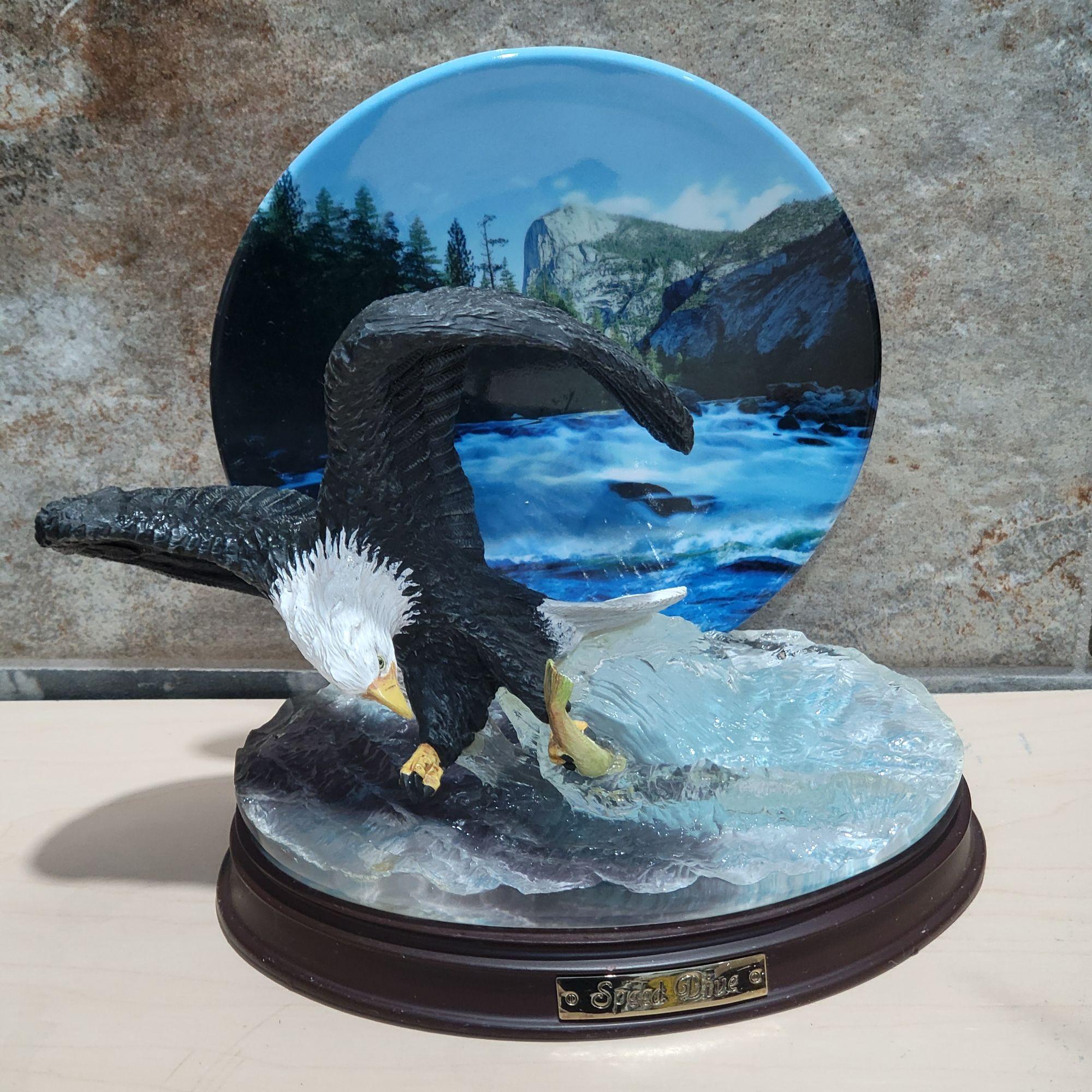 Bradford Exchange Eagle Figurine Plate: Speed Dive, Force of