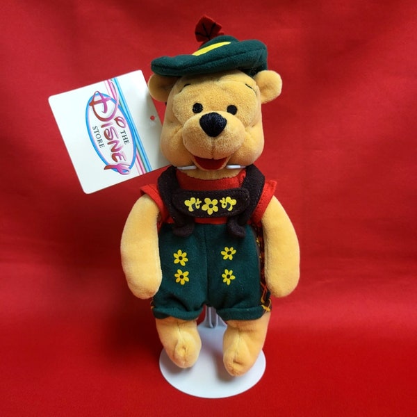Vintage Disney Winnie the Pooh Mini Bean Bag October Fest Pooh 8" Plush
