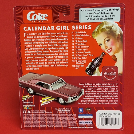 Coca Cola Johnny Lightning Calendar Girl Series Die Cast 54