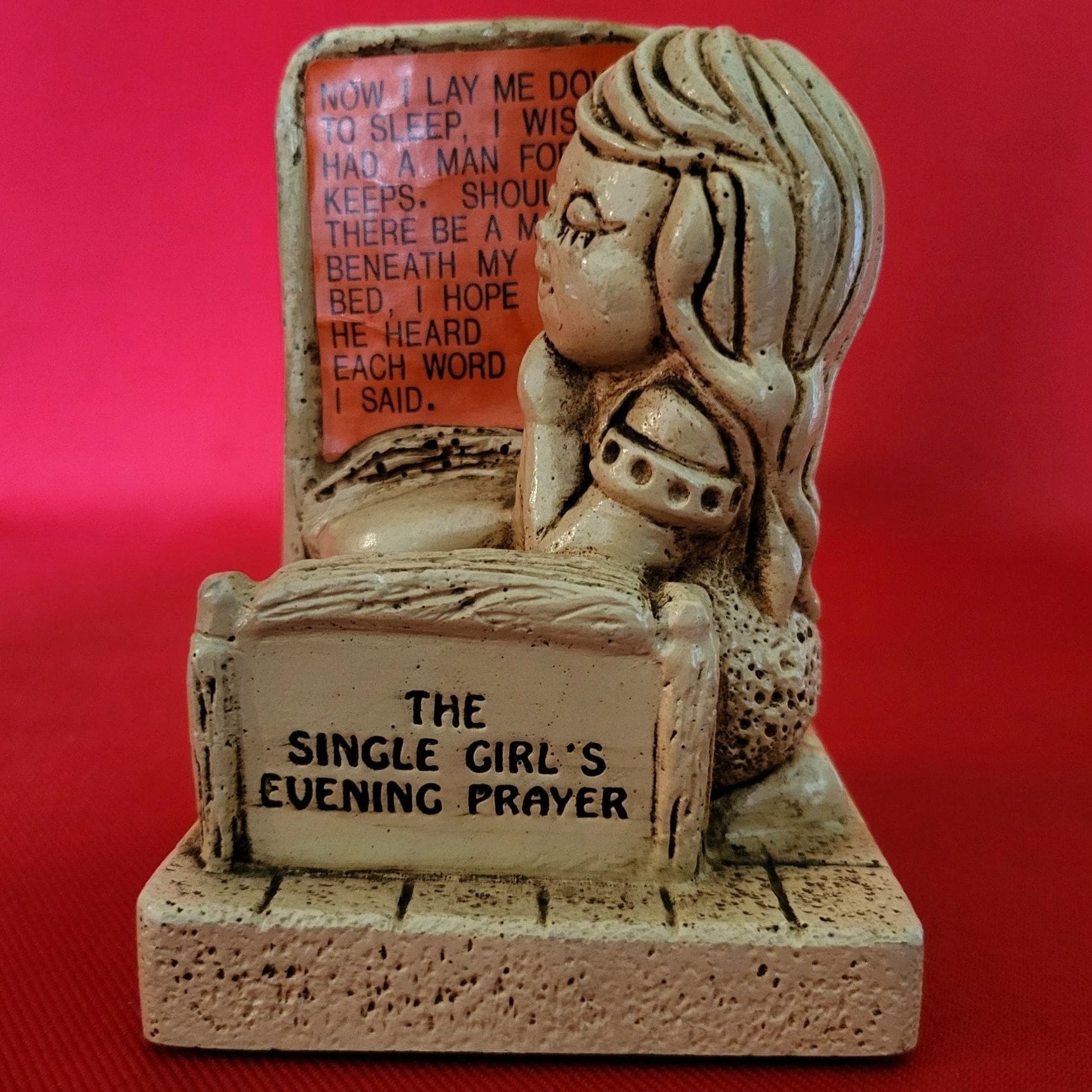 Vintage Paula Statue Figurine Man for Keeps Single Girls Prayer 1970s
