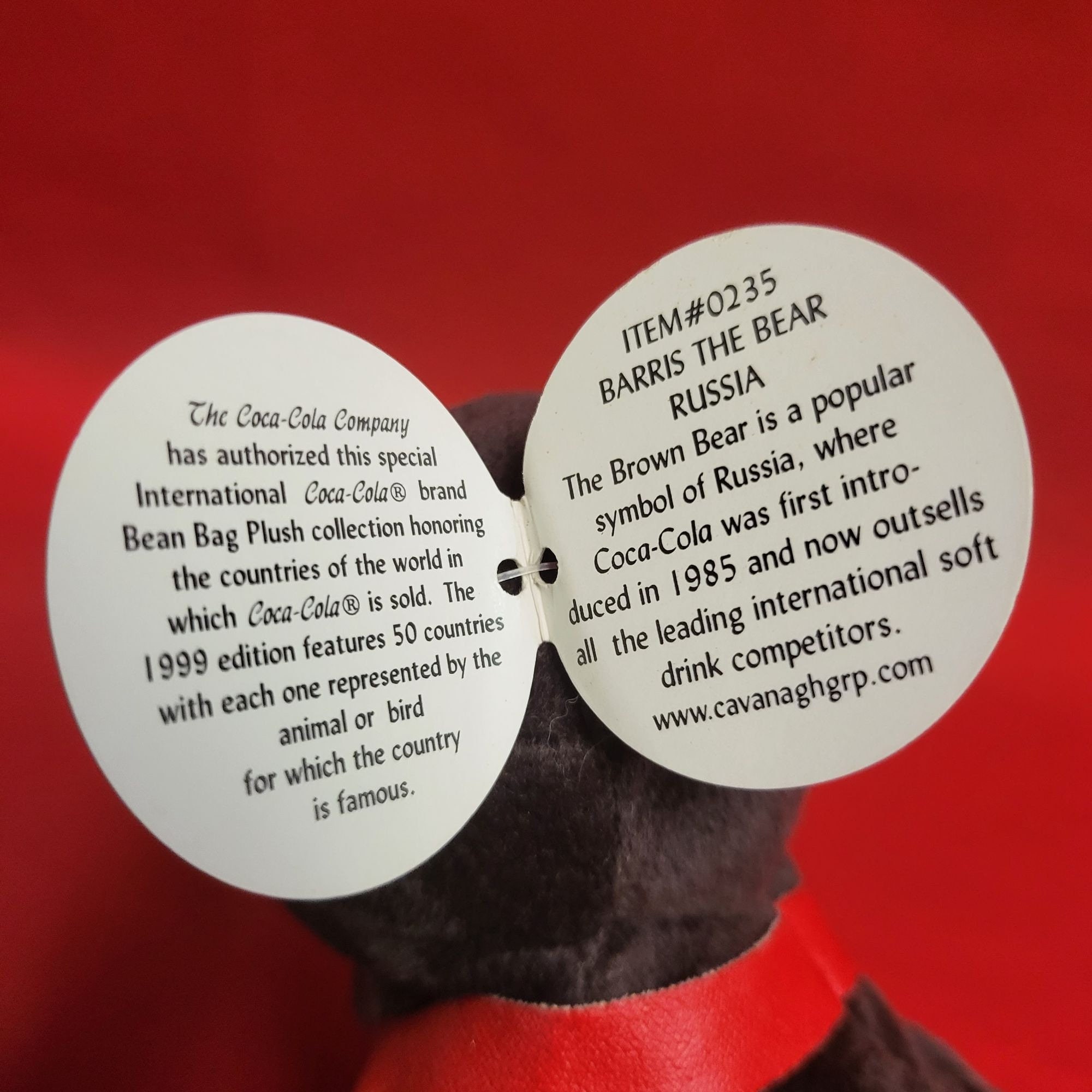 Coca Cola Barris the Bear Russia Bean Bag Plush 1999 International Coca ...