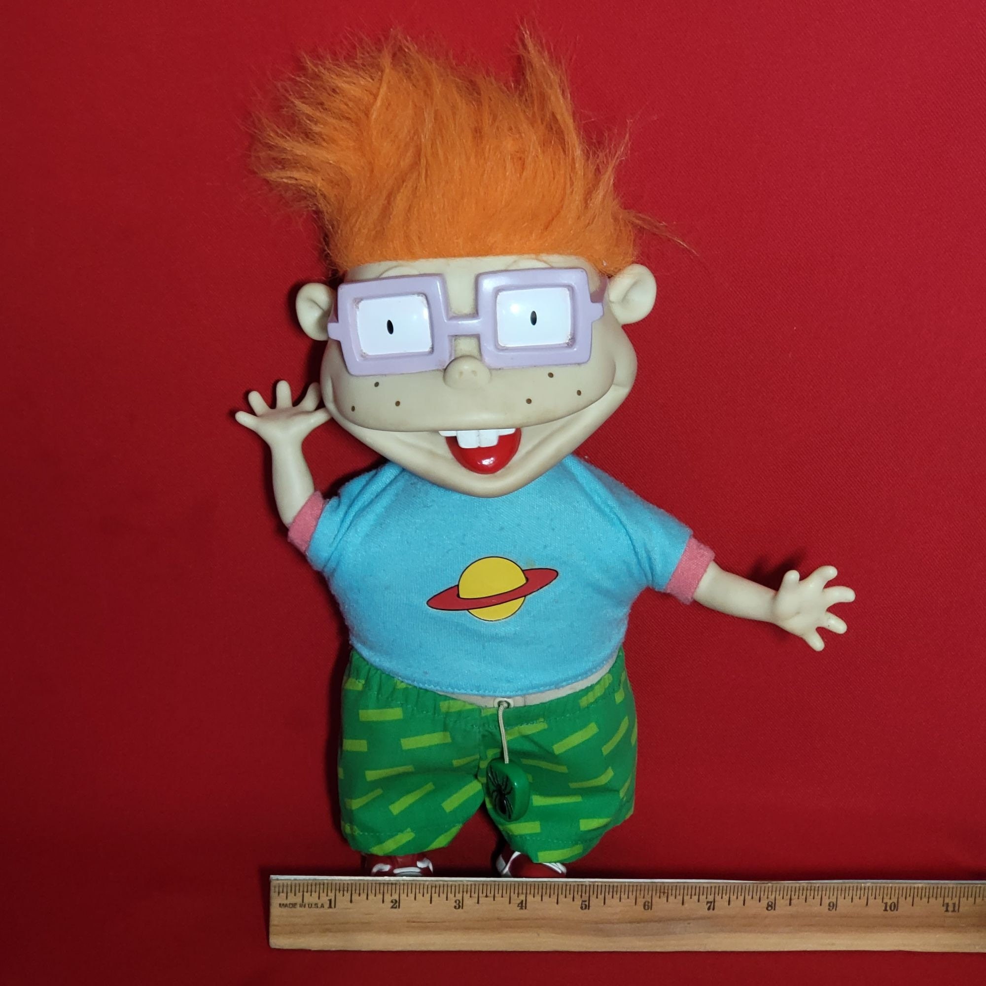 Viacom Rugrats Scared Chuckie Finster Plush Doll Toy Pull String 1996 ...