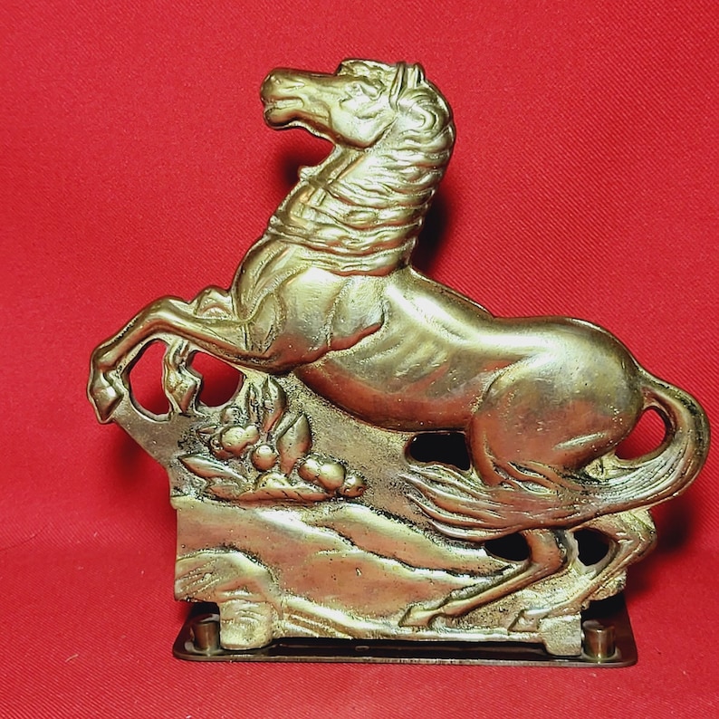 Melody Jane Dollhouse Horse Bookends – Antique Brass Miniature Study Accessory For 1:12 Scale - View #10
