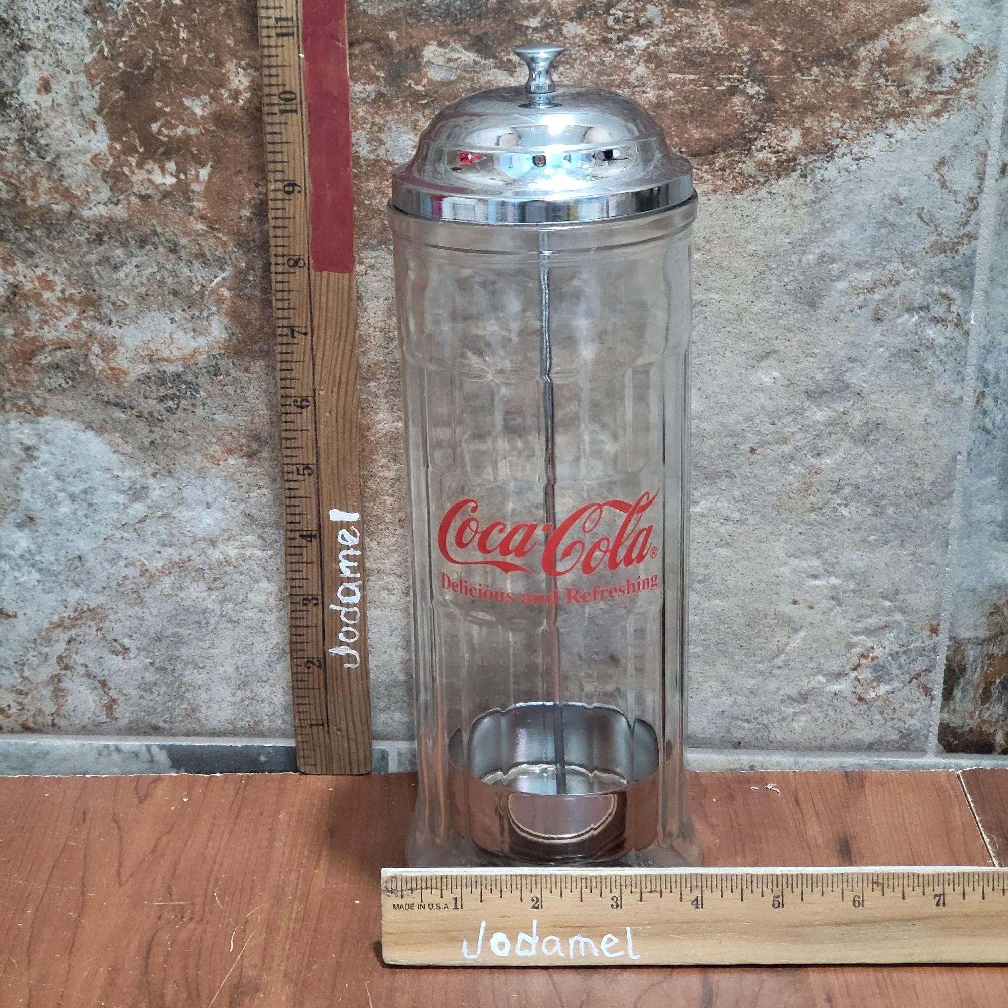 コカコーラブランドのソーダファウンテンストローディスペンサーガラス
