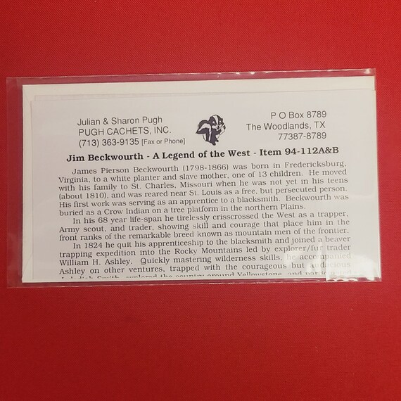 First Day of Issue Stamp Cache Envelope and Enclo… - image 2