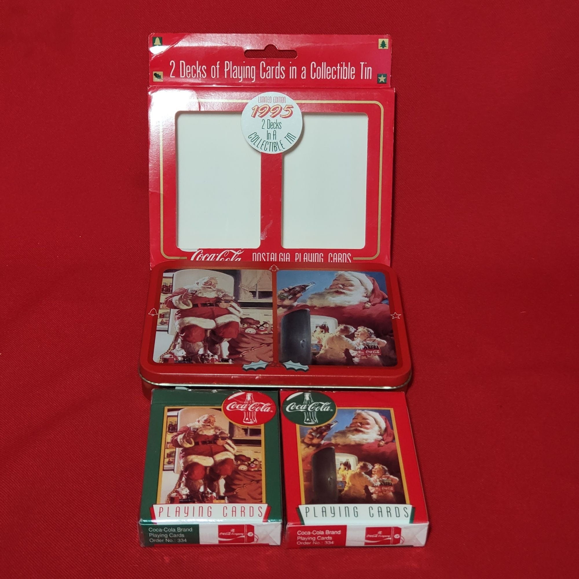 Coca Cola Nostalgia Playing Cards 2 Decks in a Collectible Tin